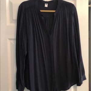 Old Navy size XL jewel tone blouse, navy